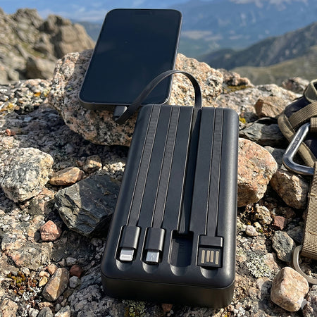 Power bank solar 20000 mAh, negru, 3 porturi USB, Setty GSM196780
