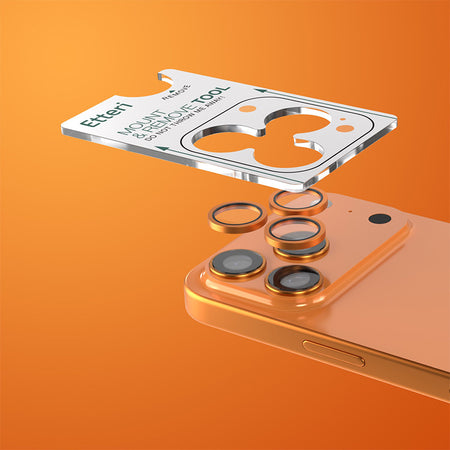 Protecție cameră iPhone 17 Pro/17 Pro Max portocaliu Etteri GSM196918