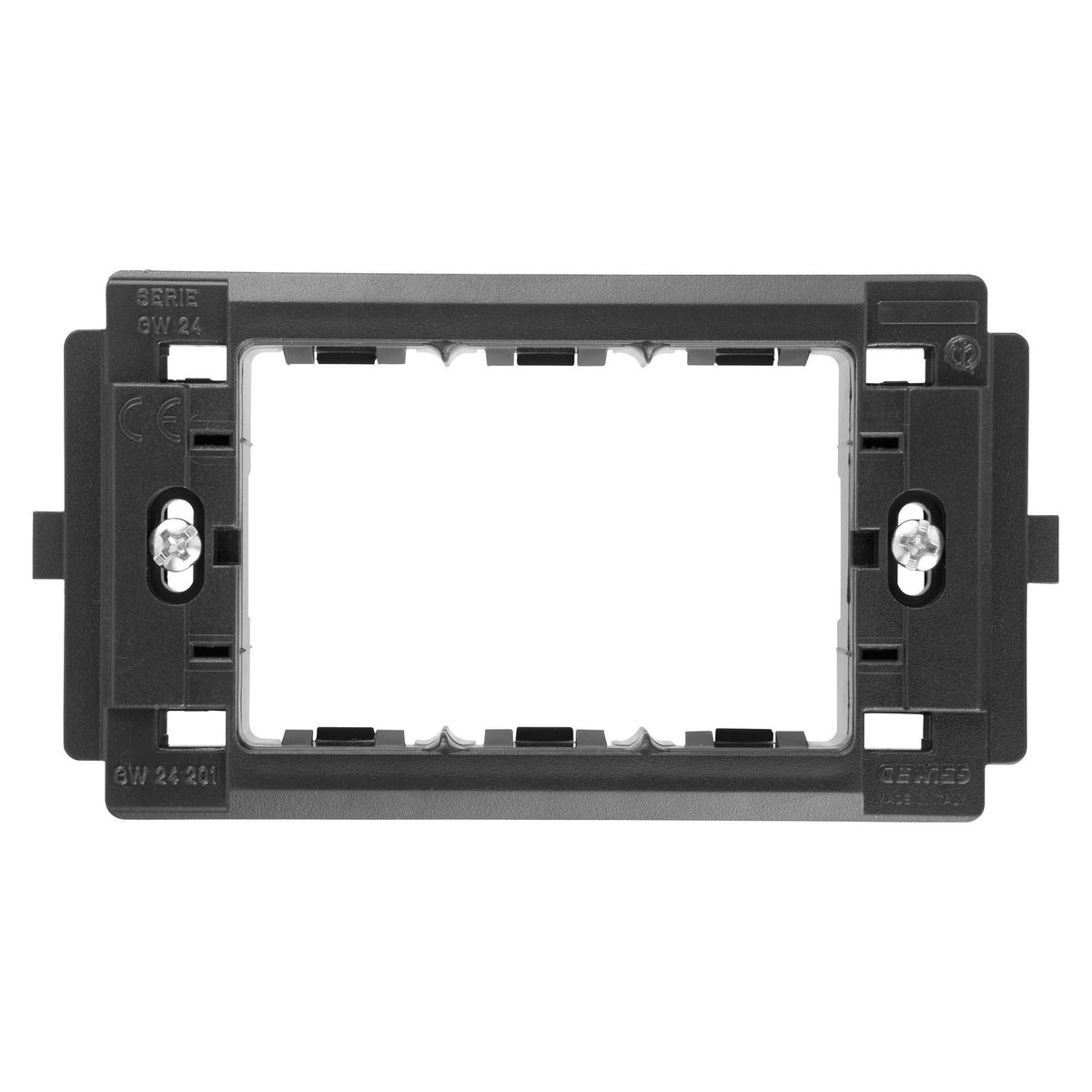 Suport de montare Gewiss System GW24201 cu 3 module pentru doze standard italian