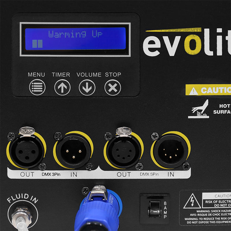 Mașină profesională de ceață 1500 W cu cutie transport, Evolite HAZEBOX1500