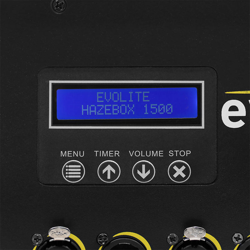 Mașină profesională de ceață 1500 W cu cutie transport, Evolite HAZEBOX1500