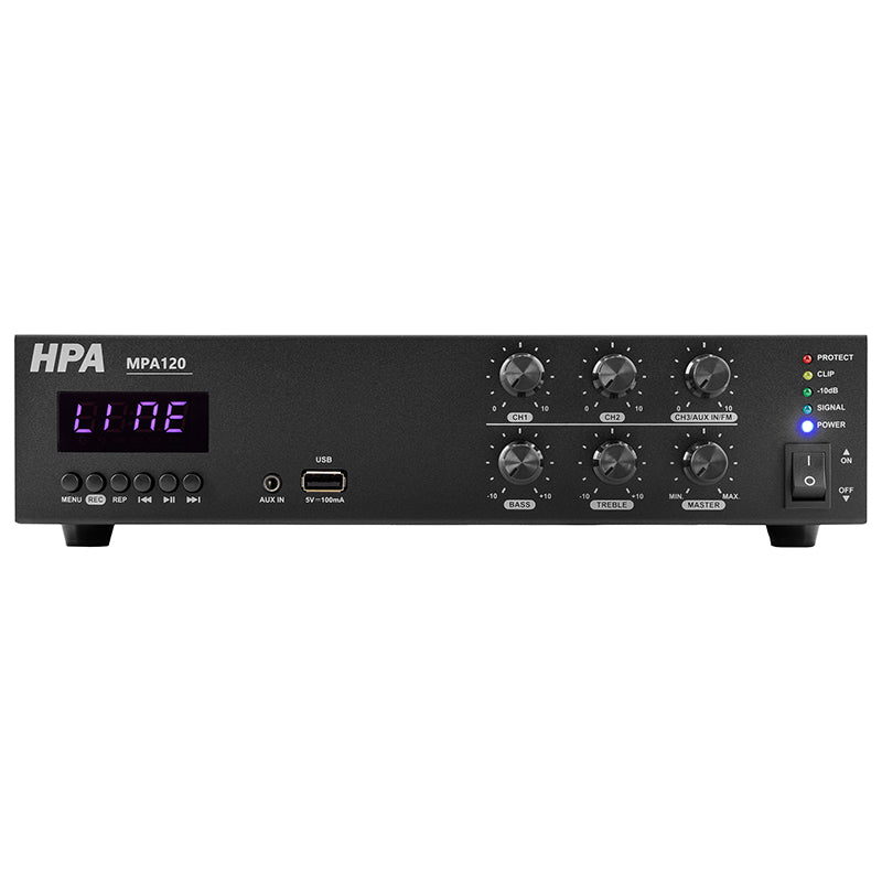 Amplificator linie 120 W cu Bluetooth, USB, 100 V, HPA HPAMPA120