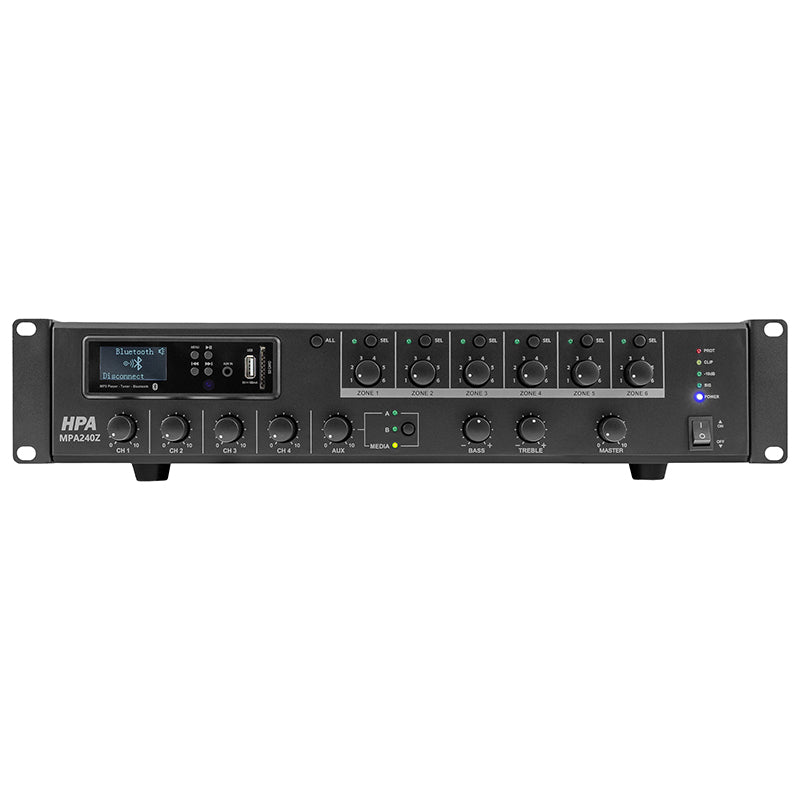Amplificator linie 240 W, 6 zone Bluetooth USB, rack 19", HPA HPAMPA240Z