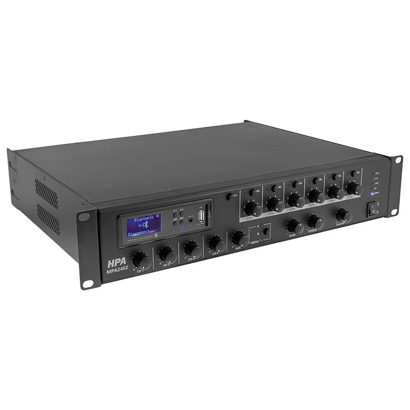 Amplificator linie 240 W, 6 zone Bluetooth USB, rack 19", HPA HPAMPA240Z