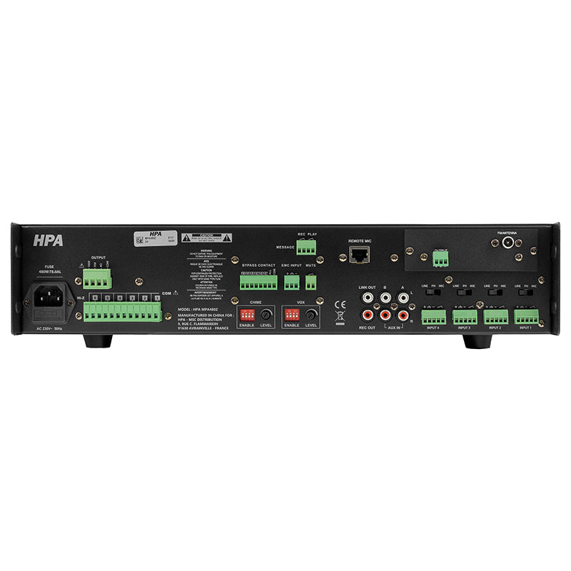 Amplificator linie 19'' 480 W 6 zone Bluetooth USB HPA HPAMPA480Z