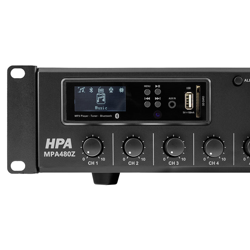 Amplificator linie 19'' 480 W 6 zone Bluetooth USB HPA HPAMPA480Z