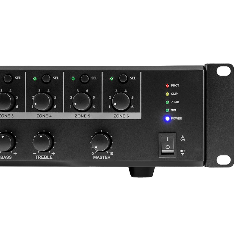 Amplificator linie 19'' 480 W 6 zone Bluetooth USB HPA HPAMPA480Z
