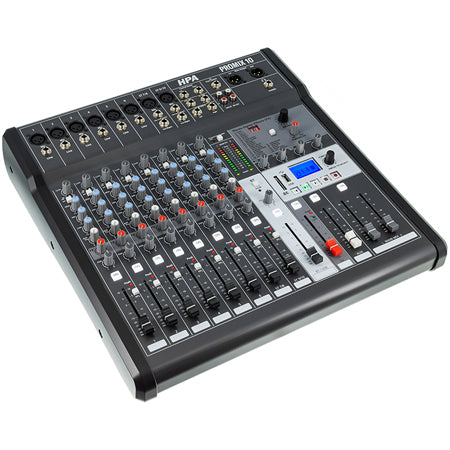 Mixer digital 10 canale 48V cu Bluetooth, USB, SD, rack HPA HPAPROMIX10