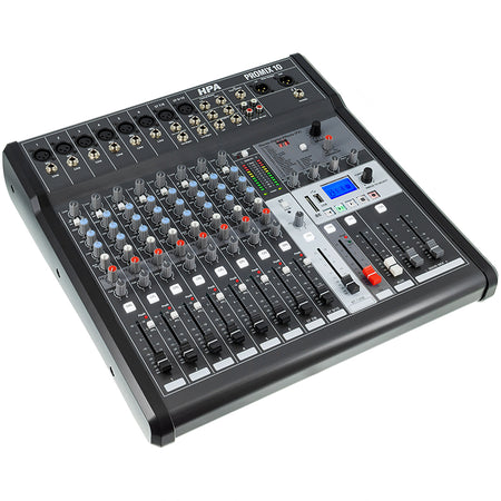 Mixer digital 10 canale 48V cu Bluetooth, USB, SD, rack HPA HPAPROMIX10