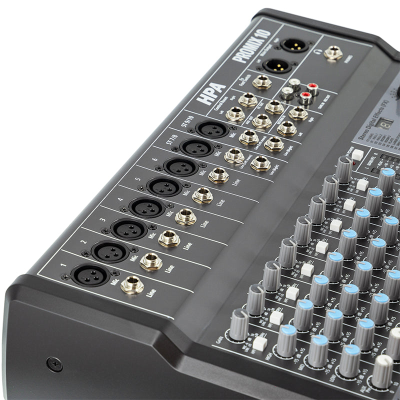 Mixer digital 10 canale 48V cu Bluetooth, USB, SD, rack HPA HPAPROMIX10