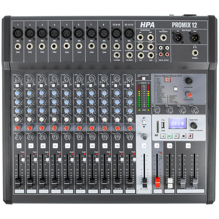 Mixer Digital 12 Canale 48v Bt/usb/sd