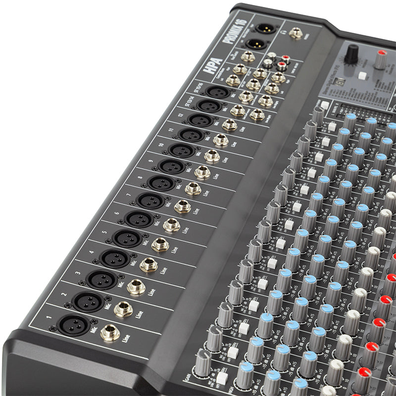 Mixer digital 16 canale cu 48V, BT, USB, SD, multi-efecte HPA HPAPROMIX16