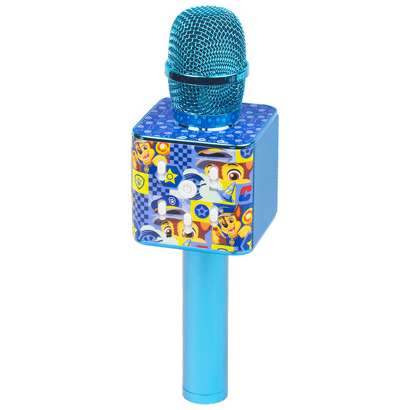 Microfon karaoke wireless Paw Patrol albastru, reglaj sunet, Bluetooth - Huslog HUS100029