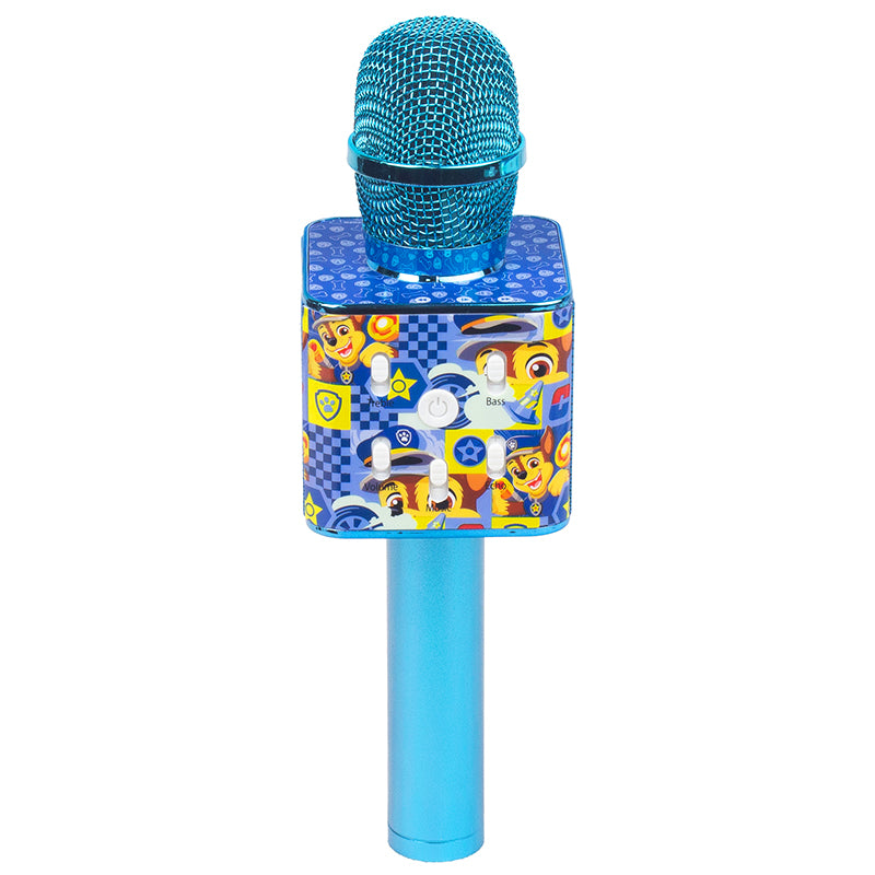 Microfon karaoke wireless Paw Patrol albastru, reglaj sunet, Bluetooth - Huslog HUS100029