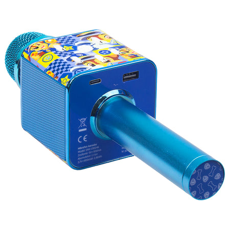 Microfon karaoke wireless Paw Patrol albastru, reglaj sunet, Bluetooth - Huslog HUS100029