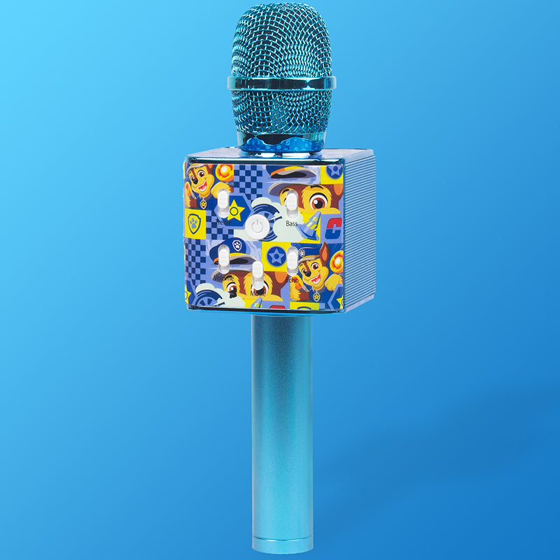 Microfon karaoke wireless Paw Patrol albastru, reglaj sunet, Bluetooth - Huslog HUS100029