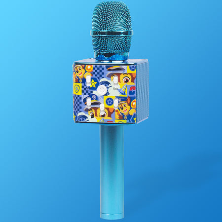 Microfon karaoke wireless Paw Patrol albastru, reglaj sunet, Bluetooth - Huslog HUS100029