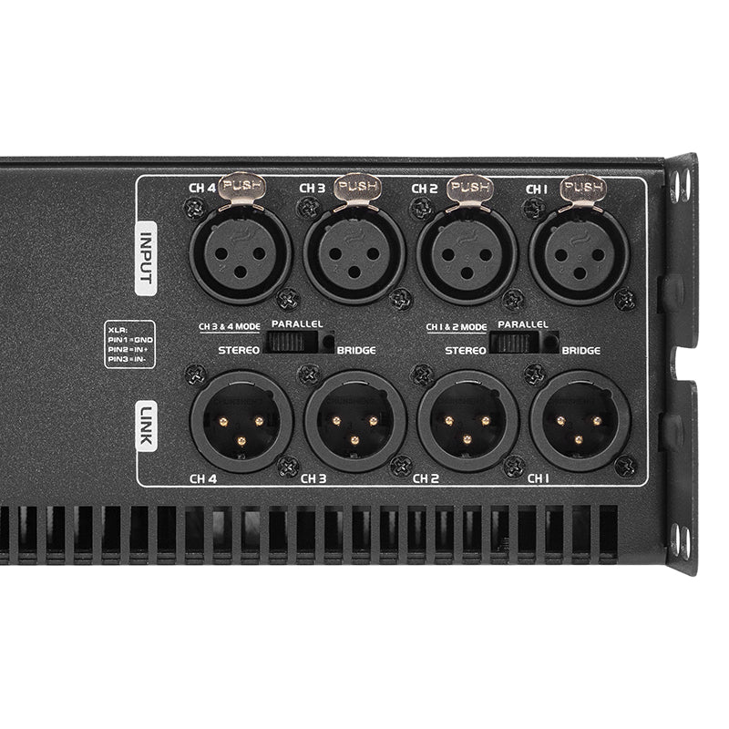 Amplificator hibrid 4x400W/4x800W RMS 100V/240V, clasa D, HPA HYBRID-4C