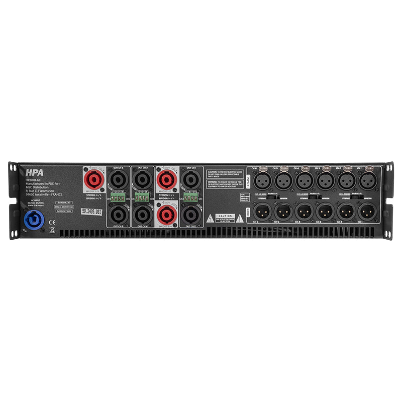 Amplificator hibrid 6×400 W RMS 8Ω, 6×800 W RMS 4Ω HPA HYBRID-6C