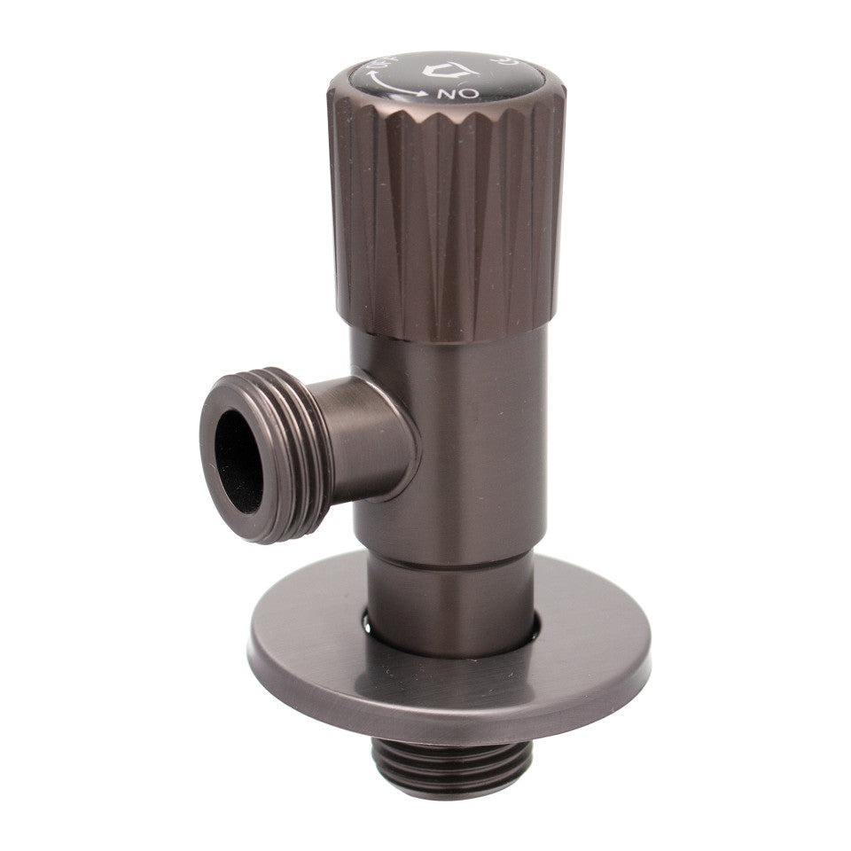 Robinet colțar Ermetiq din inox SUS304 1/2 × 1/2 inch gri mat
