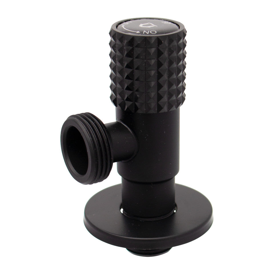 Robinet colțar Ermetiq din inox SUS304 1/2 x 3/4 inch negru mat