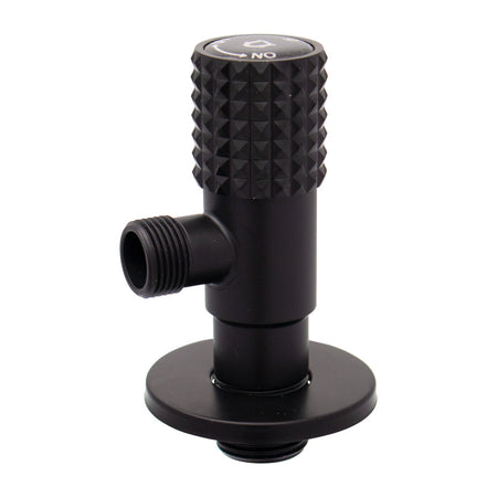 Robinet colțar Ermetiq din inox SUS304 1/2 x 3/8 cu finisaj negru mat