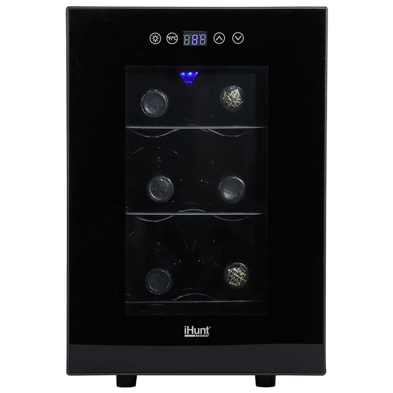 Răcitor vinuri silentios 6 sticle, No Frost, iluminare LED IH-WINE