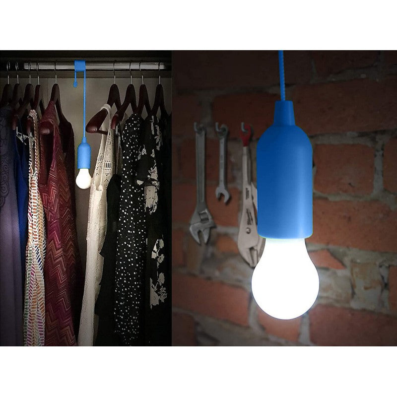 Lampă LED retro cu baterii albastră de 50 lm cu cablu de 105 cm Velamp IL84-B