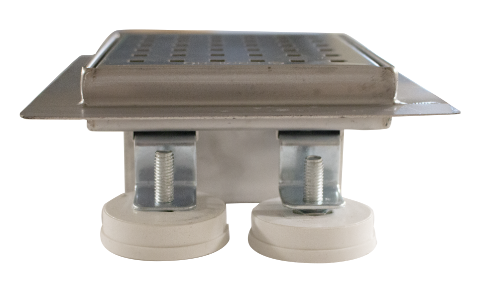 Sifon de pardoseală din inox cu ieșire laterală POINTS 120×120 mm / 40-50 mm