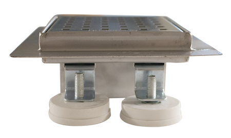 Sifon de pardoseală din inox cu ieșire laterală POINTS 120×120 mm / 40-50 mm