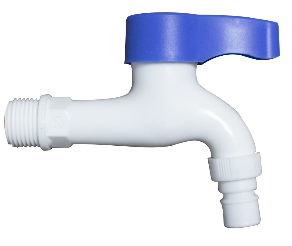 Robinet dublu serviciu din plastic Everpro cu racord 1/2" și portfurtun