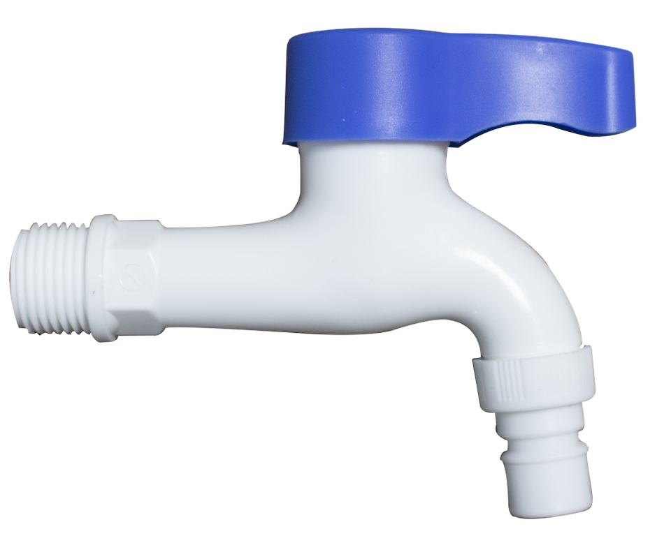 Robinet dublu serviciu din plastic Everpro cu racord 1/2" și portfurtun