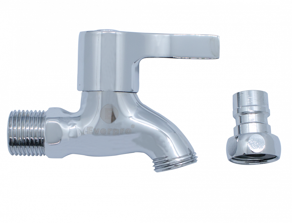 Robinet dublu serviciu ECO cu cuplare rapidă 1/2 inch din alamă nichelată cu cartuș ceramic