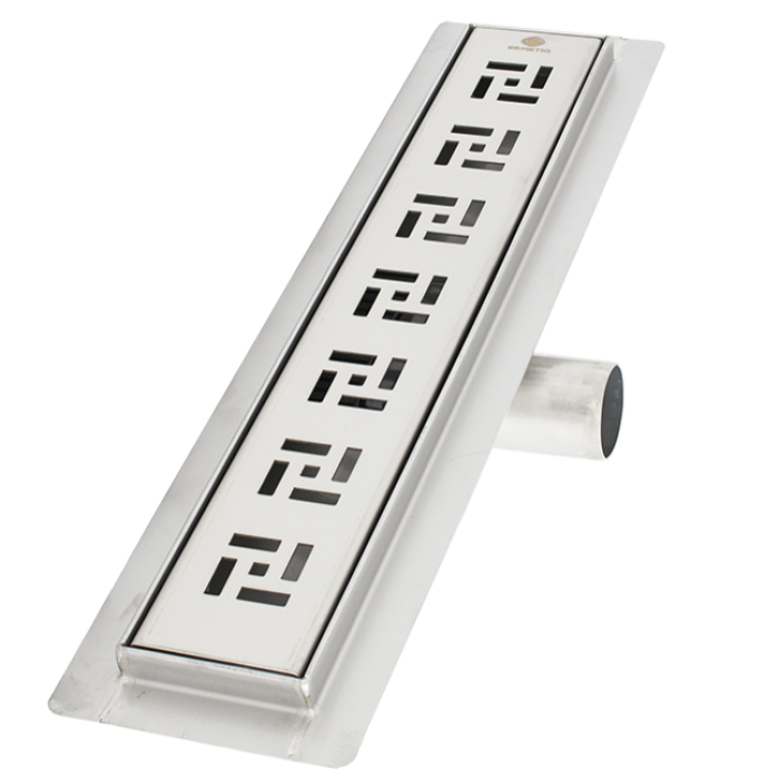 Rigolă de duș din oțel inoxidabil cu evacuare orizontală de 700 × 70 mm