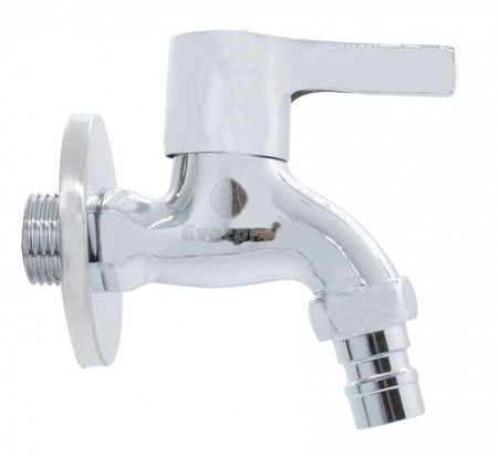 Robinet dublu serviciu ECO cu cuplare rapidă 1/2 inch din alamă nichelată cu cartuș ceramic