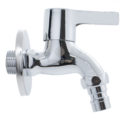 Robinet dublu serviciu ECO cu cuplare rapidă 1/2 inch din alamă nichelată cu cartuș ceramic
