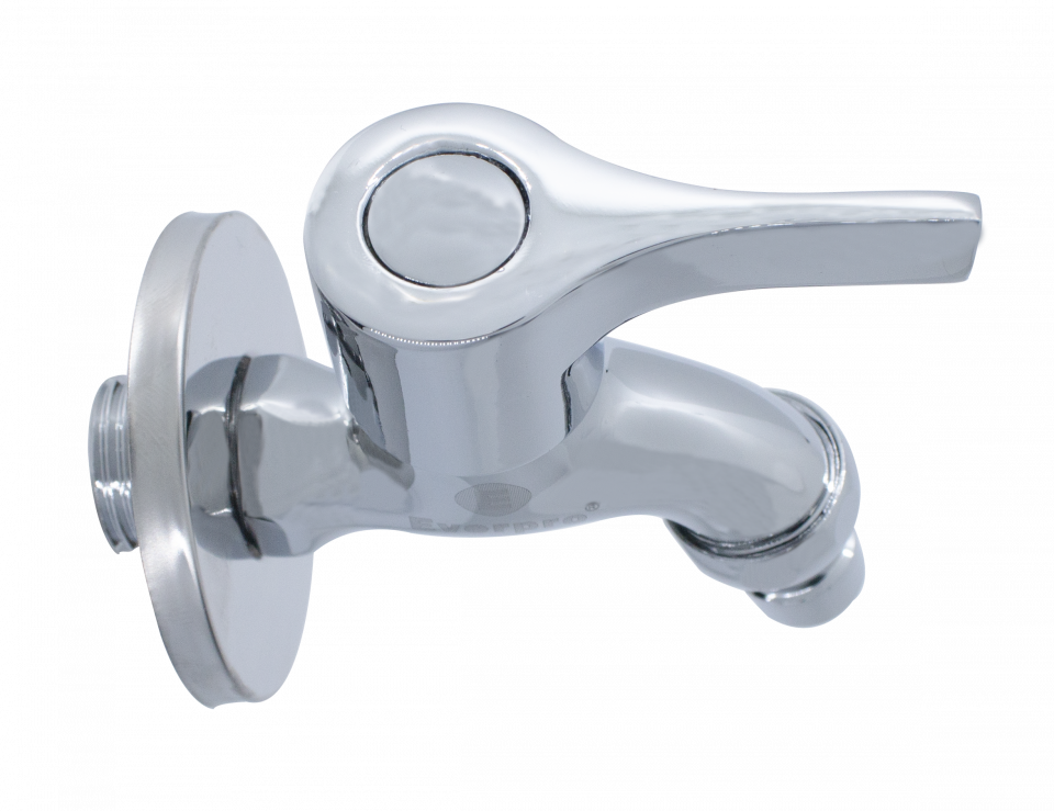 Robinet dublu serviciu ECO cu cuplare rapidă 1/2 inch din alamă nichelată cu cartuș ceramic