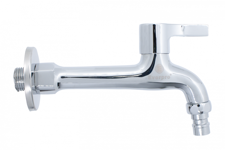 Robinet combinat Everpro LONG cu portfurtun și cuplare rapidă din alamă nichelată cu racord 1/2" și cartuș ceramic