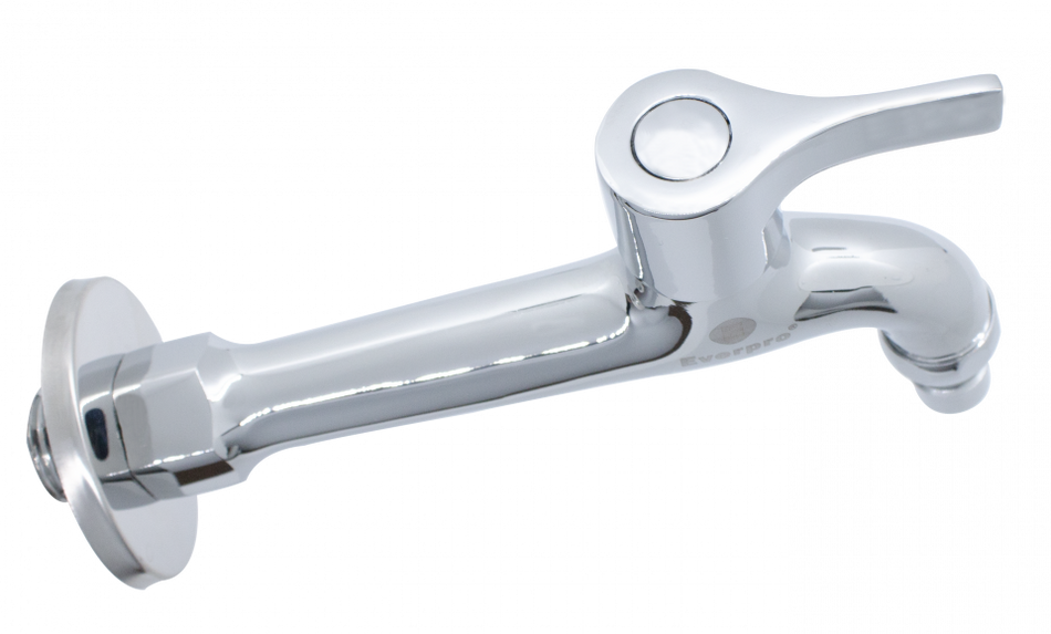 Robinet combinat Everpro LONG cu portfurtun și cuplare rapidă din alamă nichelată cu racord 1/2" și cartuș ceramic