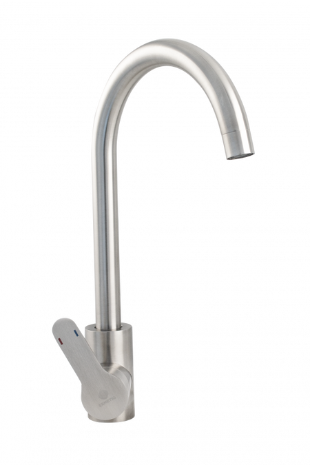 Baterie de bucătărie Ermetiq din inox SUS 304 monocomandă cu pipă tip U rotativă la 360°