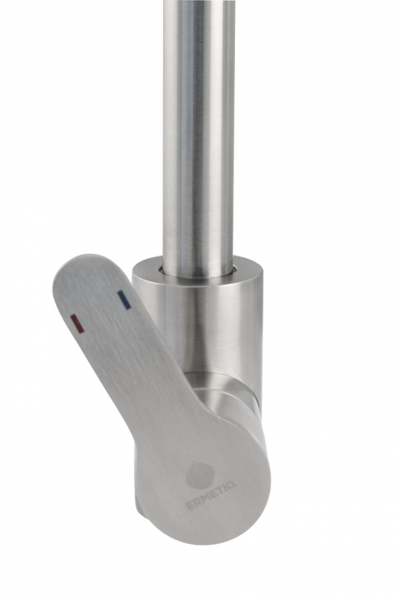 Baterie de bucătărie Ermetiq din inox SUS 304 monocomandă cu pipă tip U rotativă la 360°