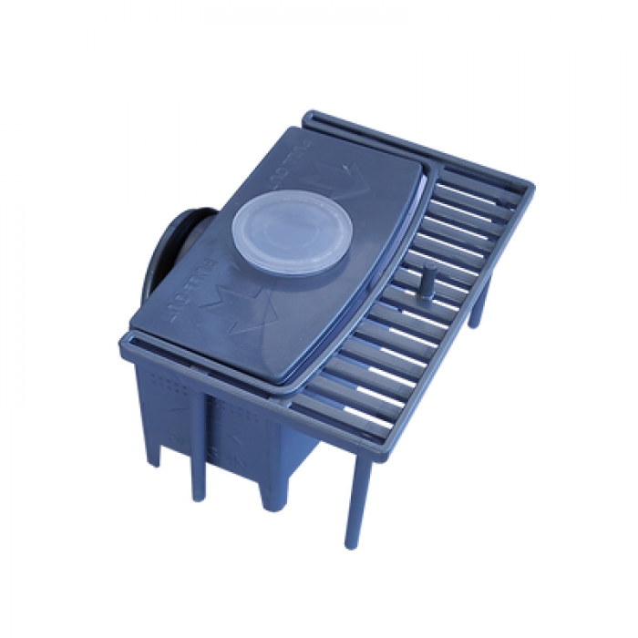 Rigolă de duș din oțel inoxidabil 900 × 70 mm cu evacuare orizontală Ø 40 și obturator de miros
