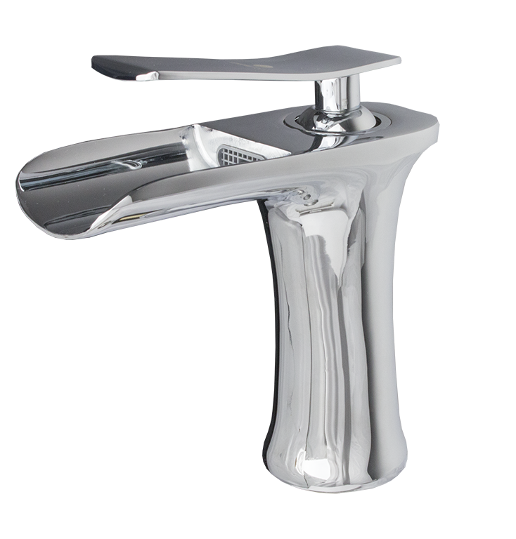 Baterie lavoar tip cascadă ERMETIQ monocomandă cromată cu cartuș ceramic de 35 mm