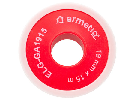 Bandă de teflon pentru etanșarea instalațiilor de gaz de 19 mm × 15 m