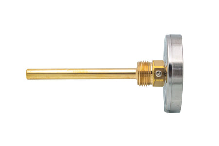 Termometru de imersie axial Ermetiq cu cadran de 63 mm și tijă de 100 mm, 0-120 °C