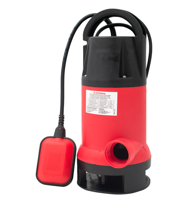 Pompă submersibilă cu flotor CSP 900 de 900 W pentru apă murdară cu debit 15 m³/h