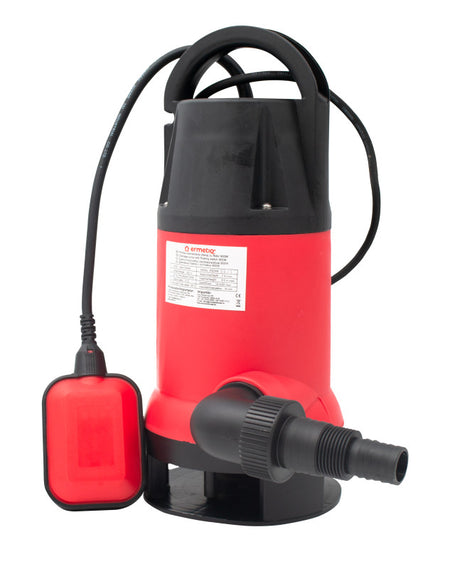 Pompă submersibilă cu flotor CSP 900 de 900 W pentru apă murdară cu debit 15 m³/h