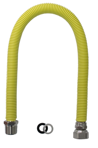 Racord flexibil extensibil din inox pentru gaz cu filet interior-exterior 3/4 inch și lungime reglabilă 50-100 cm