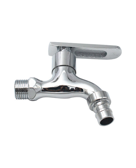 Robinet dublu serviciu scurt Everpro 1/2 inch cu cartuș ceramic și corp din alamă nichelată