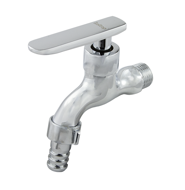 Robinet dublu serviciu scurt Everpro 1/2 inch cu cartuș ceramic și corp din alamă nichelată
